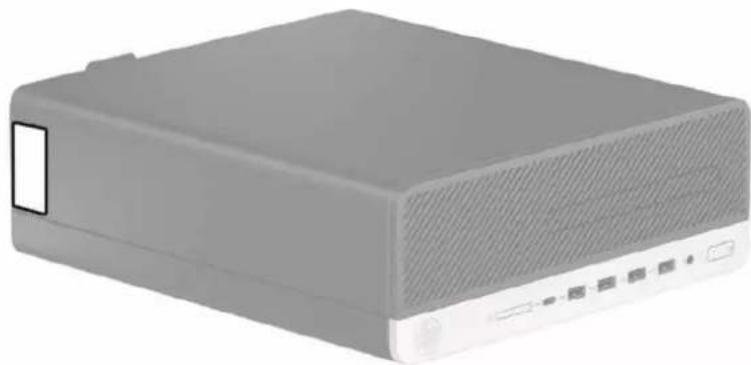 HP ProDesk 600 G5 - Serienummerets placering - 1