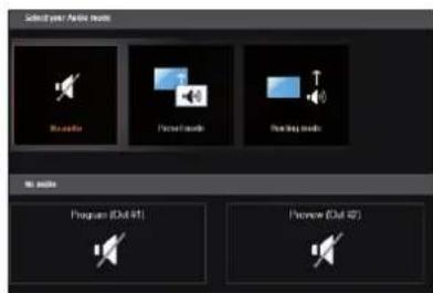 Select your / Active mode Buslets Pianolets Buslets mode No mode Program (Out 01) Preview (Out 02)