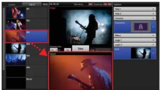 Scene img.d ISO 10.25 Preview #3 Preview #4 Options Title 1 Title 2 Camera Transaction Effect Length 1 Length 2 Auto