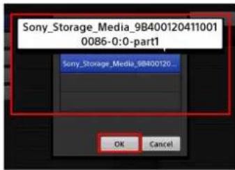 Sony_Storage_Media_9B400120411001 0086-0:0-part1 Sony_Storage_Media_9B400120_ OK Cancel