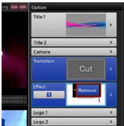 Option Title 1 Title 2 Camera Transition Cut Effect Remove Logo 1 Logo 2