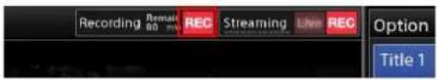 Recording 80 ms REC Streaming Live REC Option Title 1