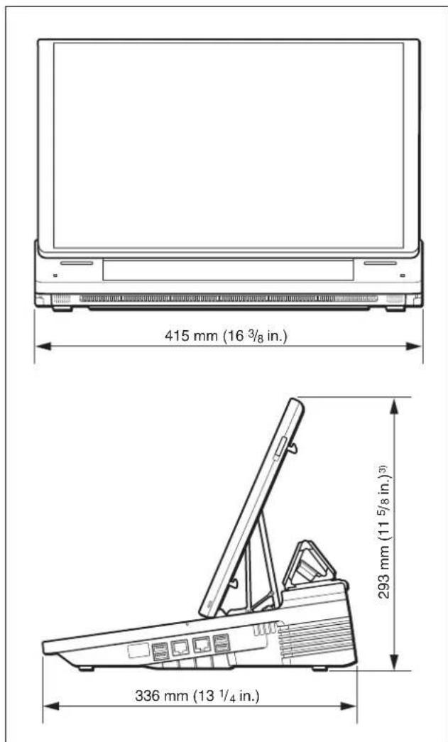 415 mm (16 3/8 in.) 293 mm (11 5/8 in.)③ 336 mm (13 1/4 in.)