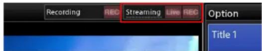 Recording REC Streaming Live REC Option Title 1