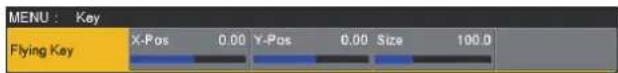 MENU : Key Flying Key X-Pos 0.00 Y-Pos 0.00 Size 100.0