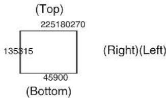 (Top) 225180270 135815 45900 (Bottom) (Right)(Left)