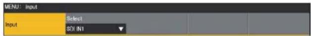 MENU: Input Input Select SOI INIT