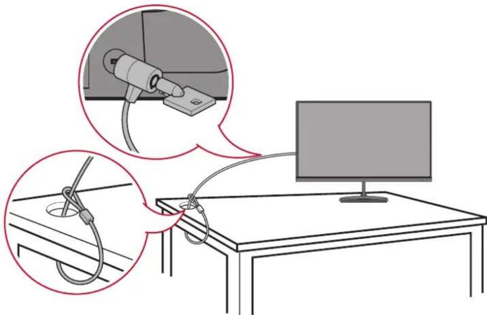 VIEWSONIC VX2485-MHU - Brug af sikkerhedshullet - 1
