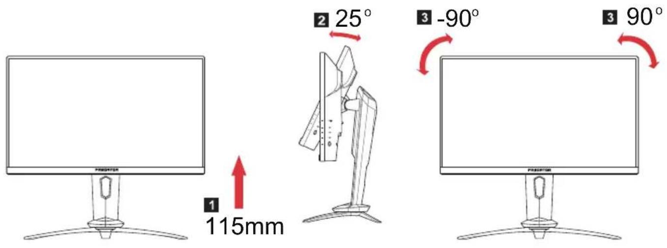 ACER Predator XB253Q - SCREEN POSITION ADJUSTMENT - 3
