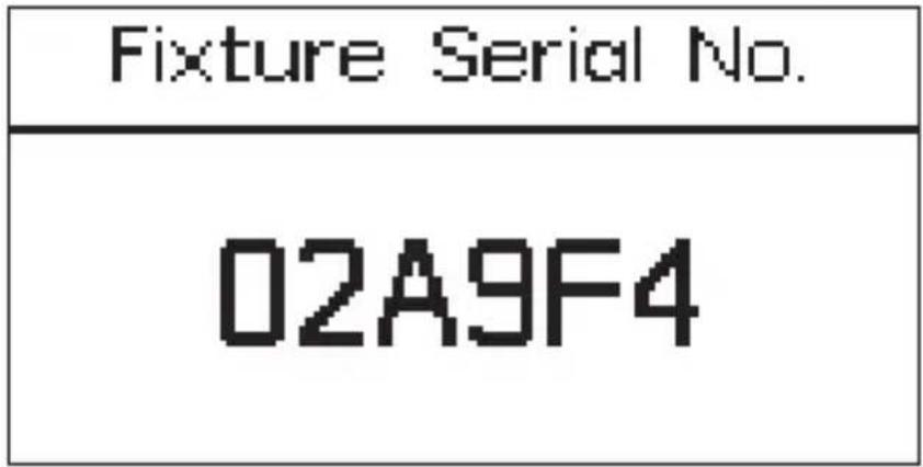 Fixture Serial No. 02A9F4