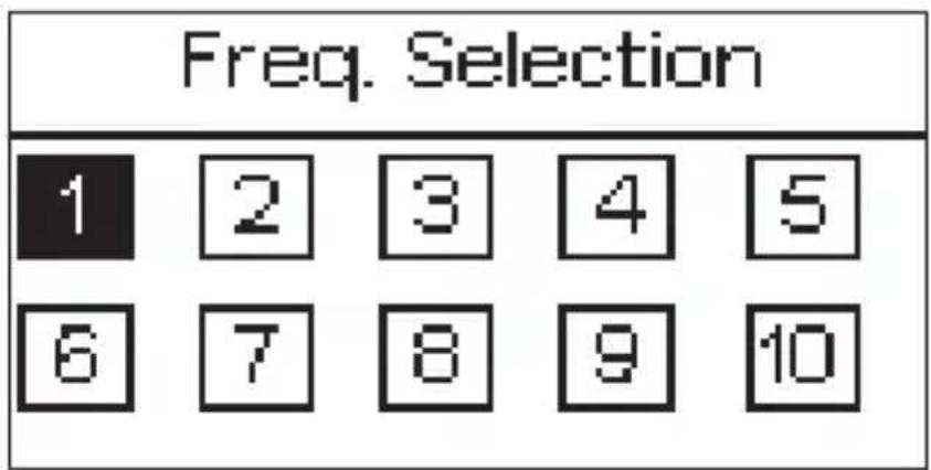 Freq. Selection 1 2 3 4 5 6 7 8 9 10