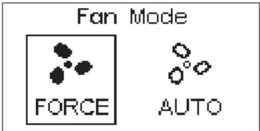 Fan Mode FORCE AUTO