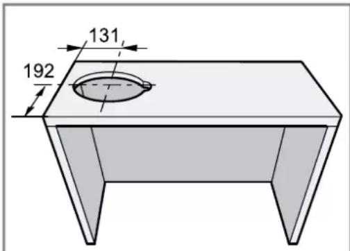 BOSCH DFM064W54 - Forberedelse af indbygningsskab - 1