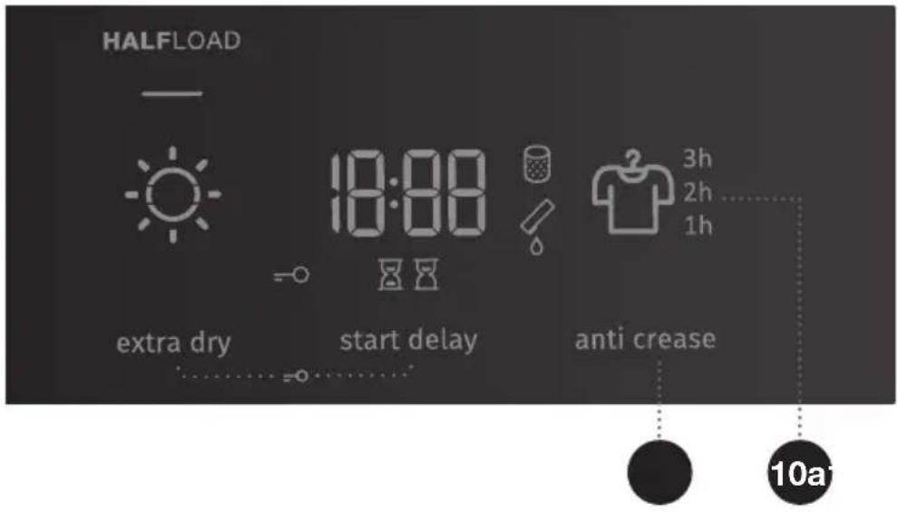 HALFLOAD 18:00 extra dry start delay anti crease 3h 2h 1h 10a