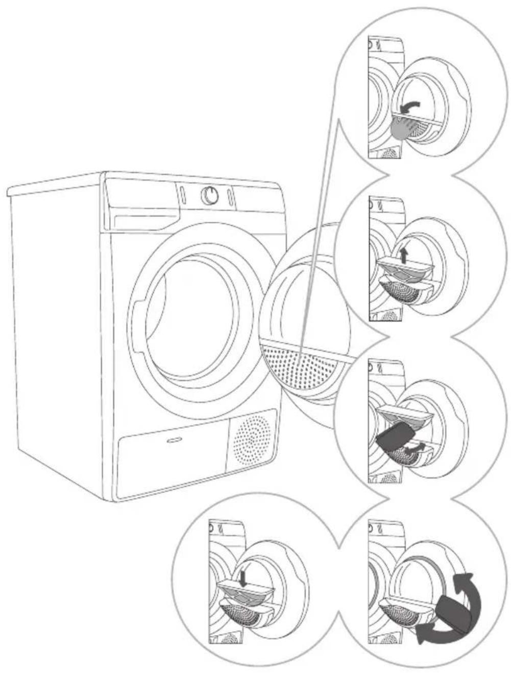 GORENJE DIE82I/G - RENG∅RING AF NETFILTERET I LÅGEN - 1