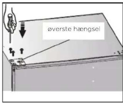 øverste hængsel
