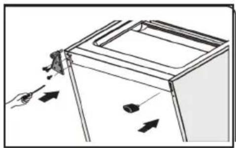 GORENJE R4142PW - ÆNDRING AF DØRENS HÆNGSLING - 15