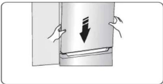 GORENJE RK4182PW4 - ÆNDRING AF DØRENS HÆNGSLING - 21