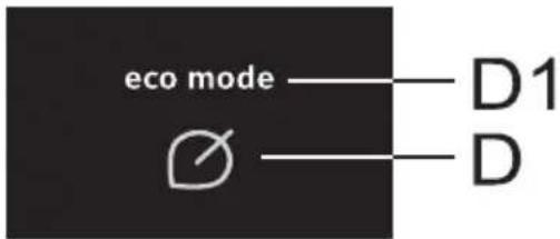 eco mode —— D1 Ⓞ —— D