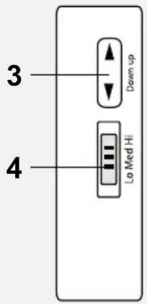3 Down up 4 Lo Med Hi