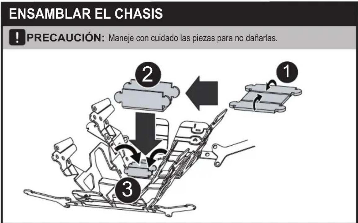 Technical diagram of a mechanical lever mechanism with numbered component and rotation arrow