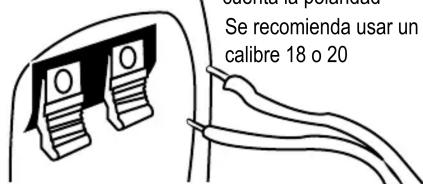 Se recomienda usar un calibre 18 o 20