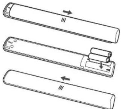 TCL 75P718 - Ilægning af batterier - 1