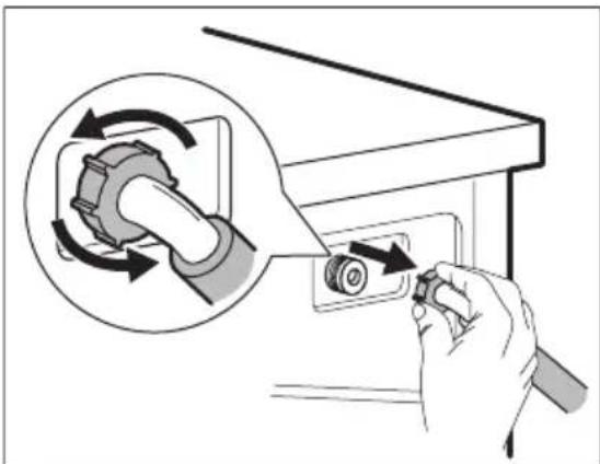 AEG L6FBI147P - Cleaning the inlet hose and the valve filter - 2