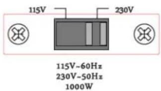 115V 230V 115V~60Hz 230V~50Hz 1000W