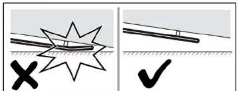 Diagram illustrating correct and incorrect ways to mark a defect, with X and ✓ symbols indicating failure or rejection.