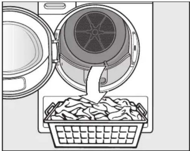 MIELE TCD 370 WP - Tekstilerne tages ud - 1