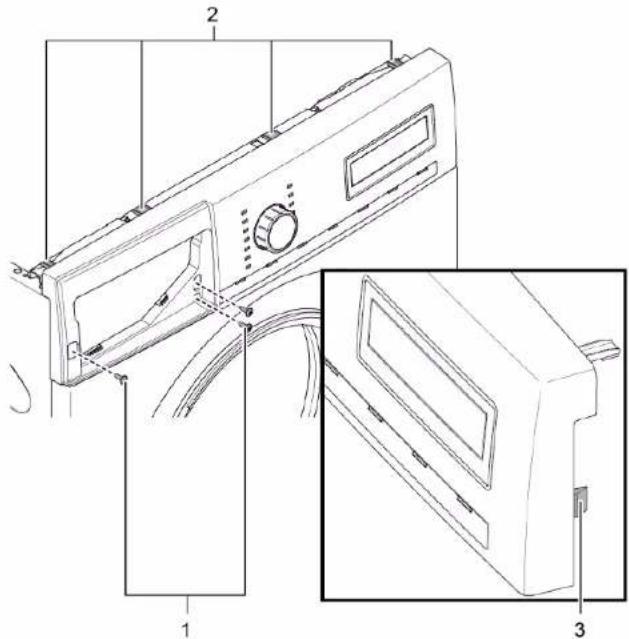 SIEMENS WM14N122 - Demontaż panelu przedniego - 1
