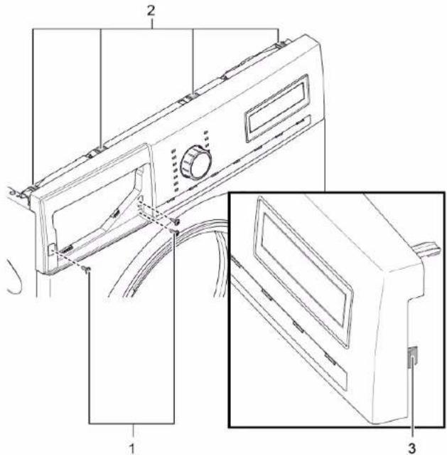 SIEMENS WM14N122 - Ohjauspaneelin poistaminen - 1