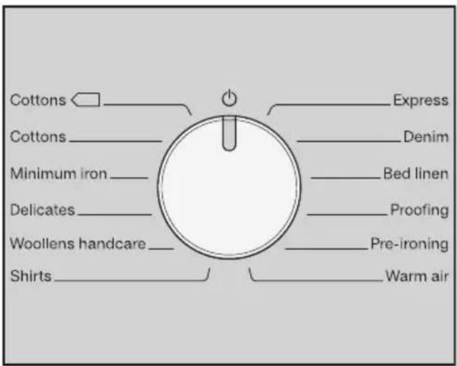 MIELE TWD 440 WP - Selecting a programme - 1