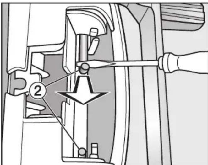 MIELE TWD 440 WP - Dismantle the door hinge from the door - 3