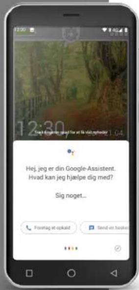 Hej, jeg er din Google-Assistent. Hvad kan jeg hjælpe dig med? Sig noget...