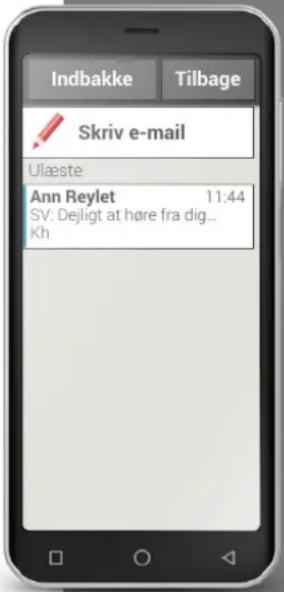 Indbakke Tilbage Skriv e-mail Ulaeste Ann Reylet 11:44 SV: Dejligt at høre fra dig... Kh