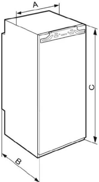 LIEBHERR IK 1624 Comfort - Διαστάσεις συσκευής - 1