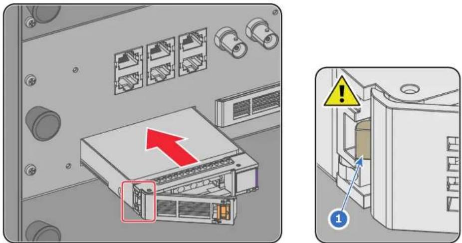 Diagram showing server rack with network switches and a warning sign indicating failure to switch from the main device.