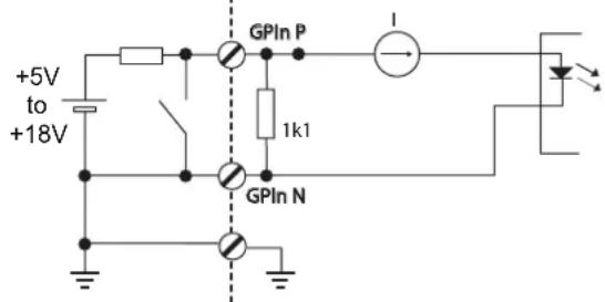 +5V to +18V GPIn P 1k1 GPIn N