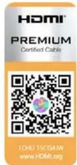 HDMI® PREMIUM Certified Cable TOHU ISCG4W www.HDMI.org