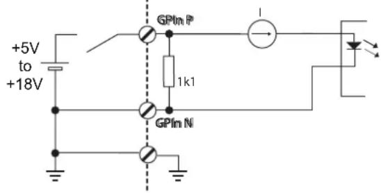 +5V to +18V GPin P 1kΩ GPin N
