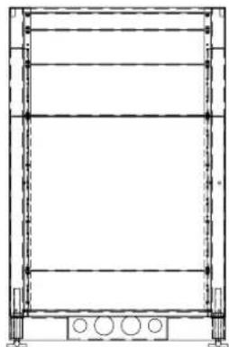 Barco DP2K-6E - A.4 Dimensions of the universal pedestal - 4