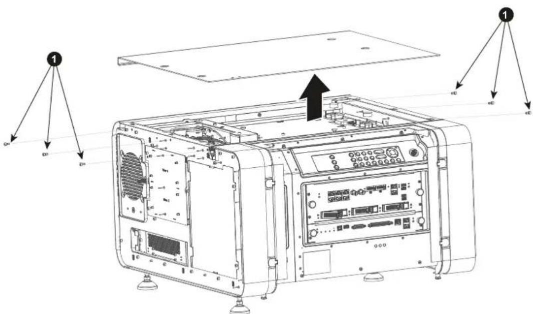 Diagram of an electronic device with labeled components and directional arrows indicating assembly or connection points.
