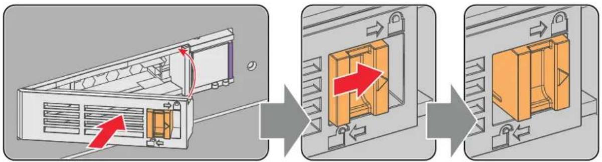 Diagram illustrating the process of file transfer from a server to an internal device, with red arrows indicating movement and directional arrows.