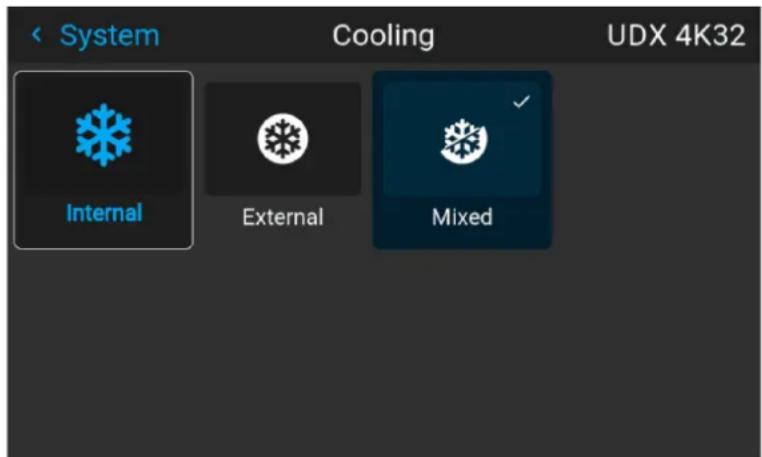 System Cooling UDX 4K32 Internal External Mixed
