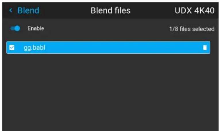 Blend files UDX 4K40 Enable 1/8 files selected gg.babl