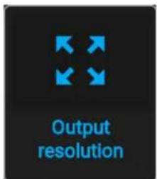Output resolution