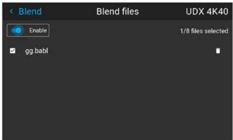 < Blend Blend files UDX 4K40 Enable 1/8 files selected gg.babl