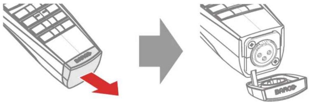 Diagram showing the change in device selection from a brand remote to a brand air conditioner, with red arrow indicating direction.